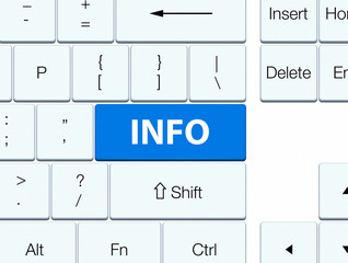 Info blue keyboard button