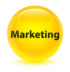 Marketing glassy yellow round button
