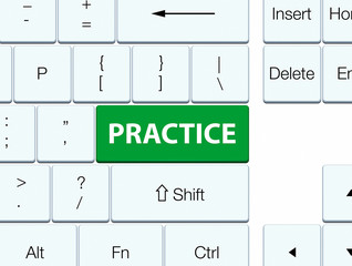 Practice green keyboard button