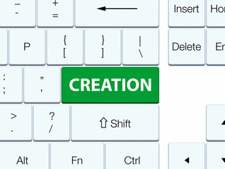 Creation green keyboard button