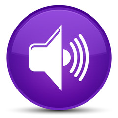 Volume icon special purple round button
