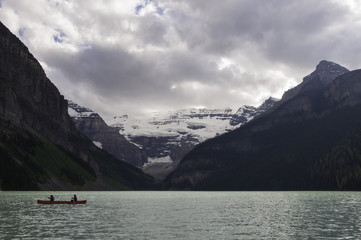 rowboat on Lake Louise Alberta Canada
