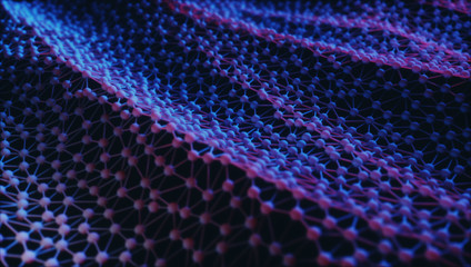Mesh interconnected by tubes and spheres in the form of organic fabric.