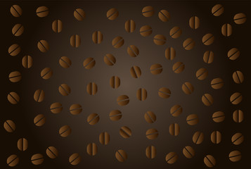 cofffee bean pattern vector background