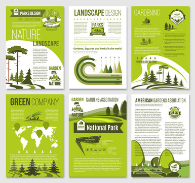 Vector brochure for green nature eco company