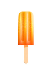 Vector realistic 3D ice cream frozen fruit