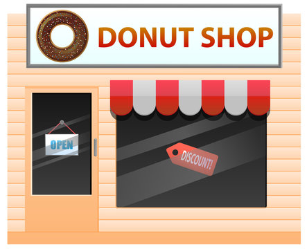 Donut shop vector image