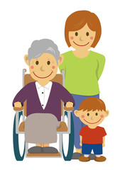 Family illustration (image) / senior care 