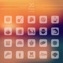 Set of pizza icons