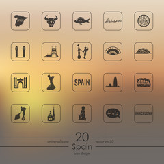 Set of Spain icons