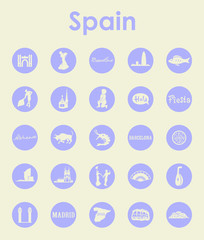 Set of Spain simple icons