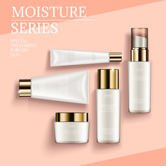 Cosmetic container mockup set