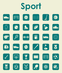 Set of sport simple icons