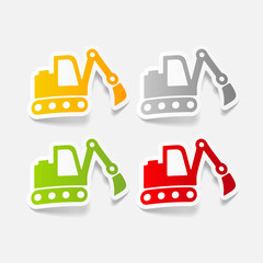 realistic design element: excavator
