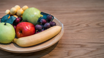 Fruits On Wooden Tray