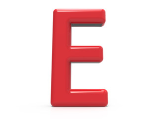 red letter E