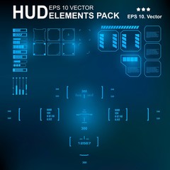 Futuristic virtual graphic touch user interface, HUD