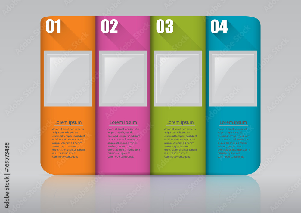Poster infographic design template can be used for workflow layout, diagram, number options, web design. in