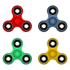 Collection of fashionable modern spinners. toy that removes