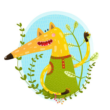 Fox portrait in wild.