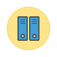 Document file icon yellow button
