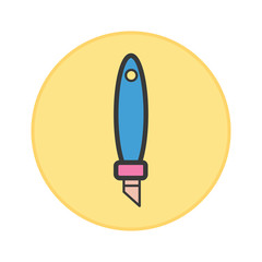 Cutter icon yellow button