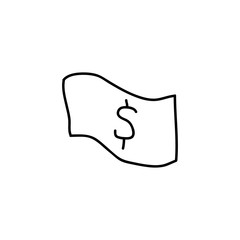 doodle money icon stock vector design