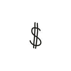doodle dollar symbol