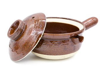 japanese teapot with lid isolatde on white background