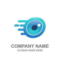 Eye Camera Logo Vector Icon