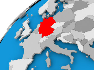 Map of Germany in red