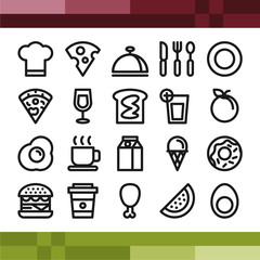Set of food and drink icons