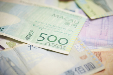 Obraz na płótnie Canvas Macau pataca banknote 