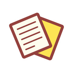 office two paper cartoon styles icon