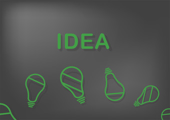 Creative idea background on black background.