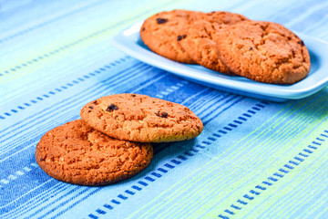 Oatmeal cookies on plate