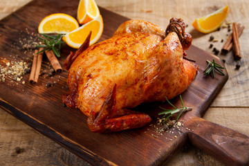 Roasted chicken with spices