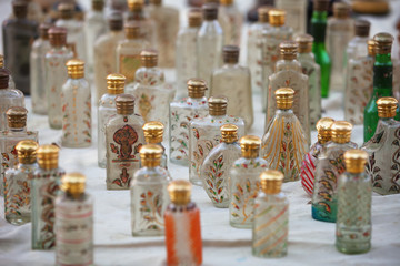 Ornate Glass Vials for Sale at Public Market