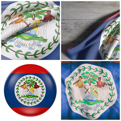 Belize flag waving