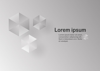 Fototapeta premium Abstract grey background with text space.