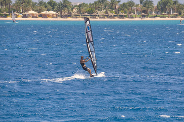 Windsurfing on the Red Sea, Dahab, Egypt