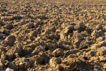 Earth in a field for agricultural cultivations