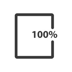 office 100 percent paper line icon
