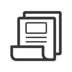 office two paper line icon