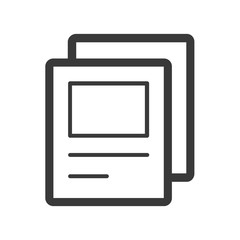 office two paper line icon
