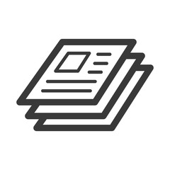 office news paper line icon