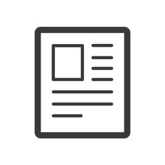 office paper line icon