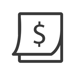 office two paper with symbol  line icon