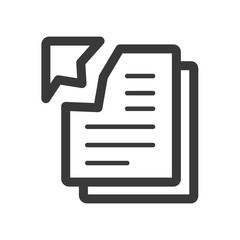 office two torn paper line icon