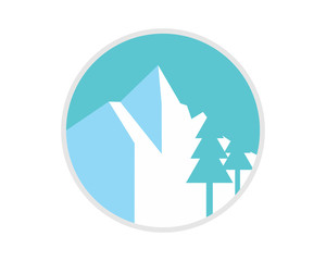 white snow ice winter mountain vector